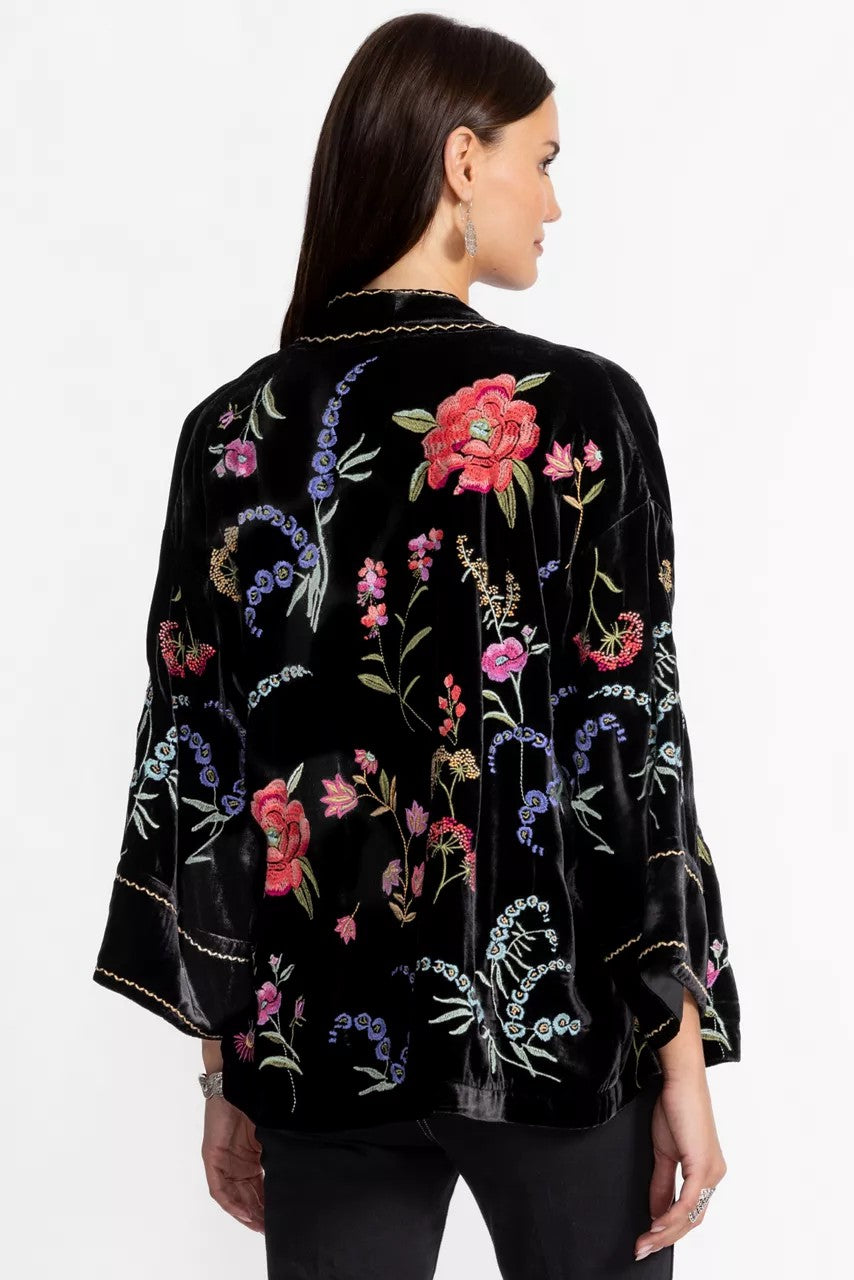 Johnny Was Women RELAXED SCHIFFLI CROPPED KIMONO