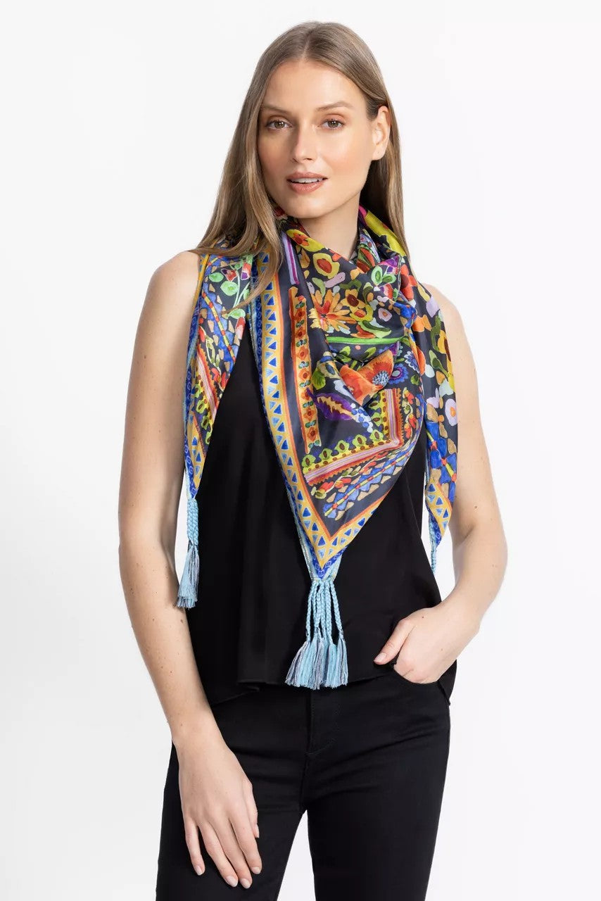 Johnny Was Women BRUSH PAINTED SILK SCARF