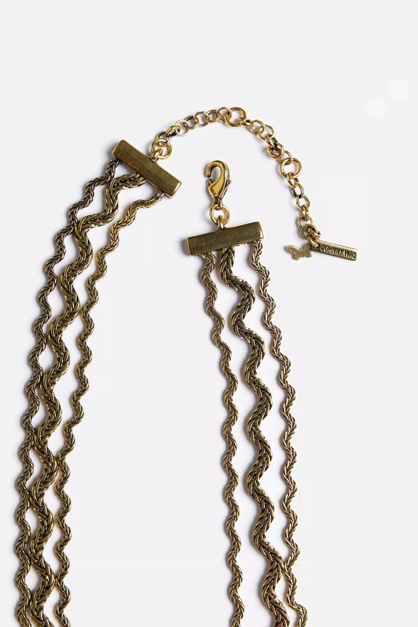 Johnny Was Women RIC RAC TRIPLE STRAND NECKLACE