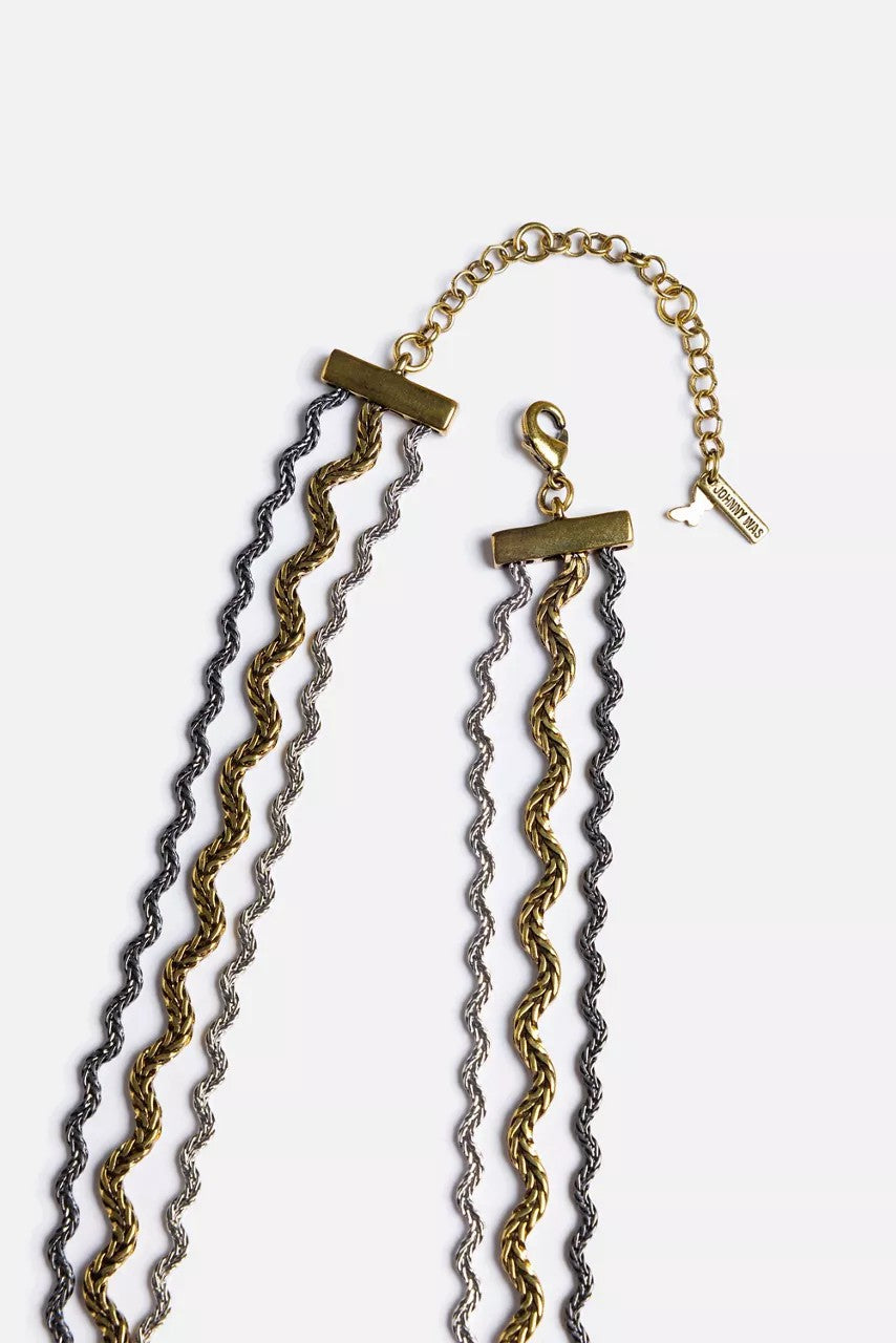 Johnny Was Women RIC RAC TRIPLE STRAND NECKLACE
