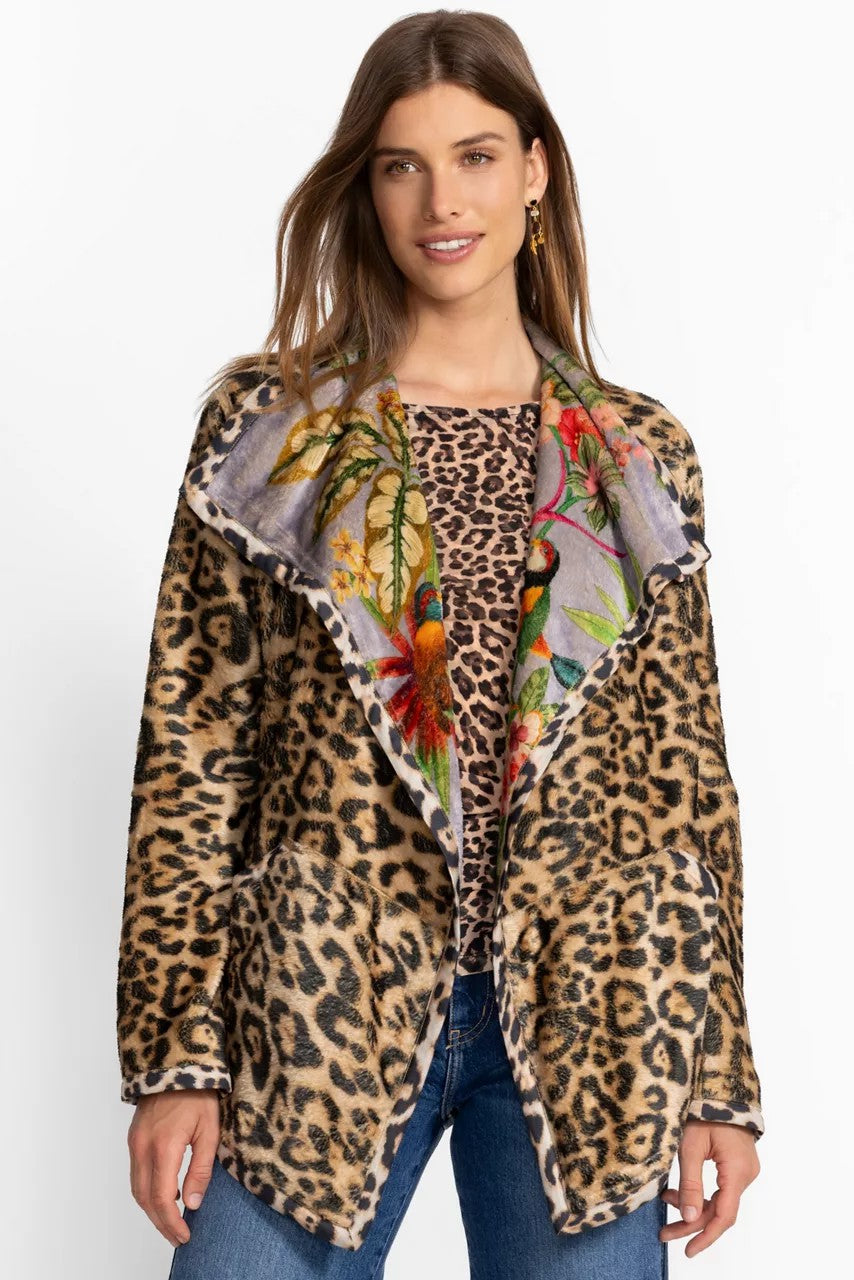 Johnny Was Women REVERSIBLE JOAN WRAP BINDED SHERPA JACKET
