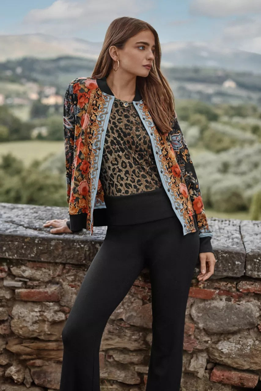 Johnny Was Women FRENCH TERRY BOMBER JACKET
