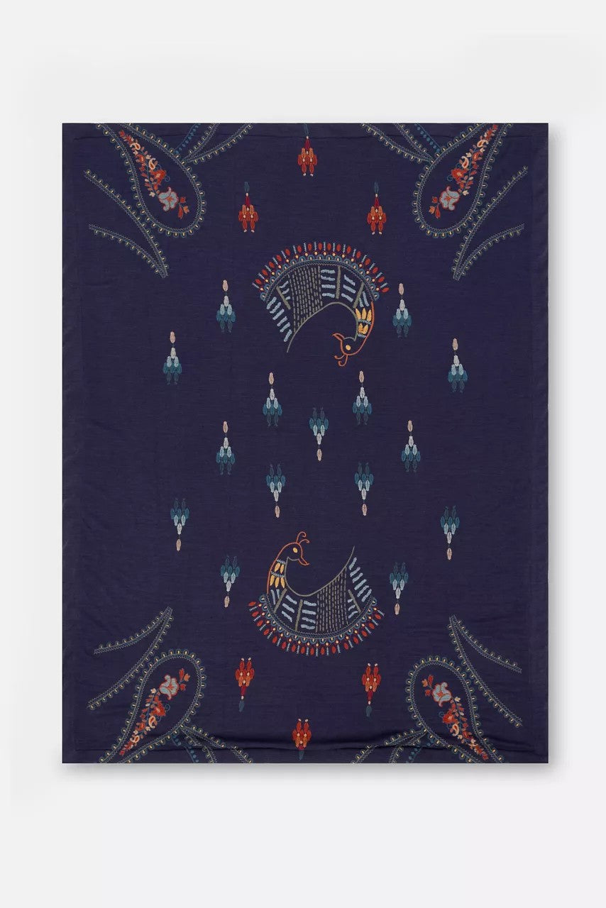 Johnny Was Women EMBROIDERED THROW BLANKET