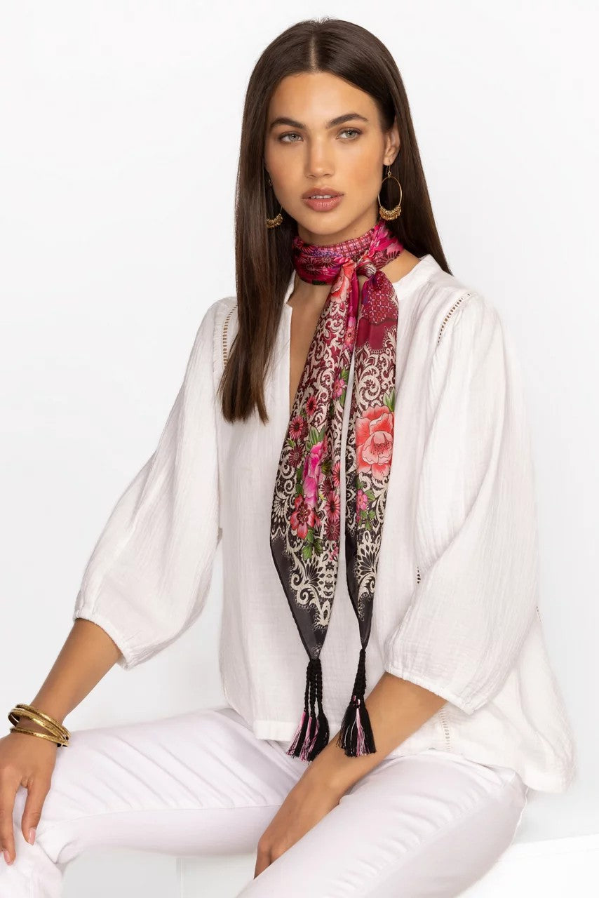 Johnny Was Women PINK LACE SCARF