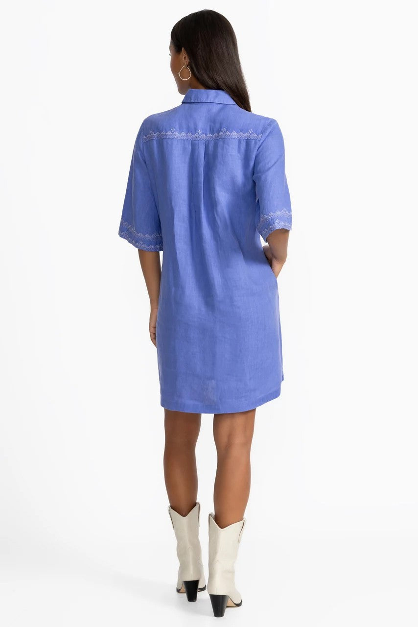 Johnny Was Women KIMONO SLEEVE LINEN SHIRT DRESS