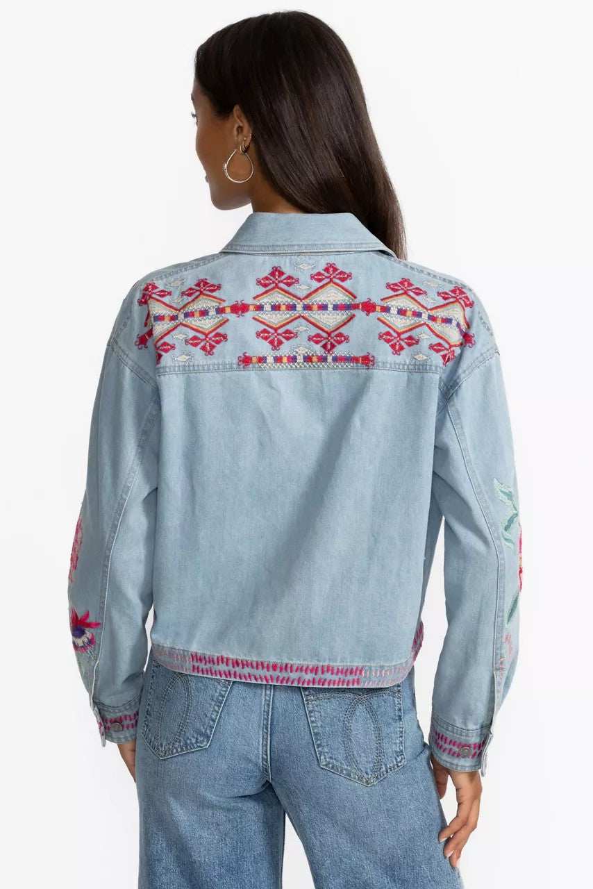 Johnny Was Women CROPPED DENIM JACKET