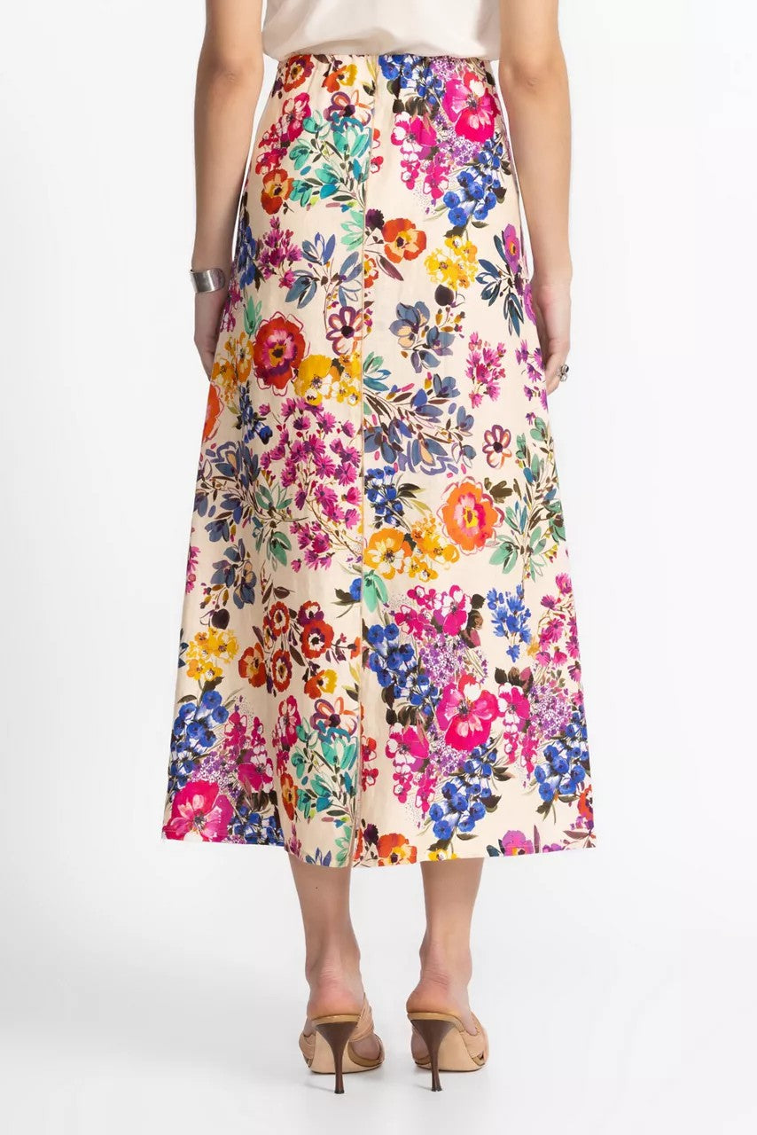 Johnny Was Women LINEN SEAMED SKIRT