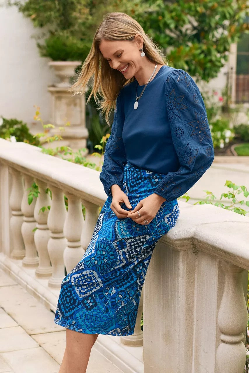Johnny Was Women LIZANDREA MESH MIDI SKIRT