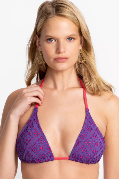 Johnny Was Women FRISELL EYELET STRING BIKINI TOP