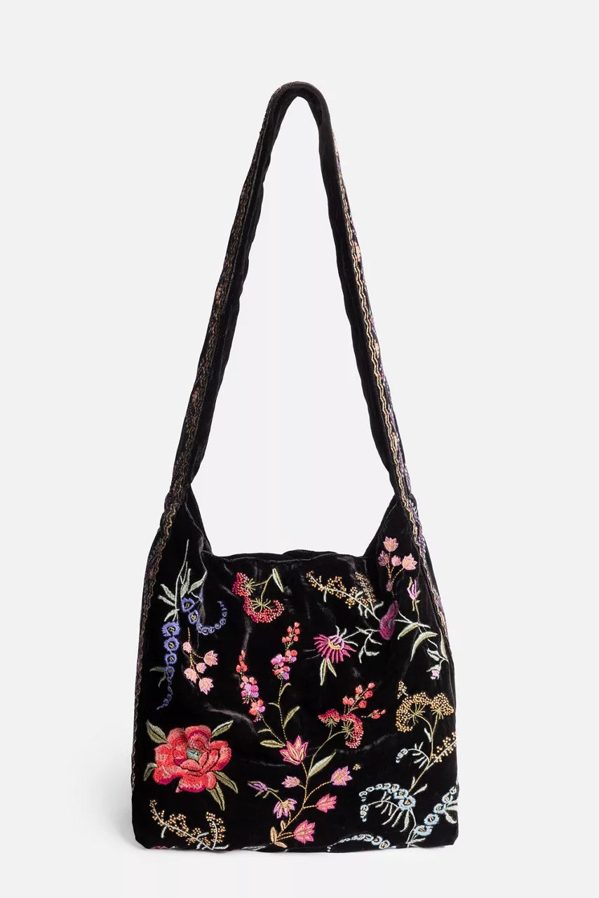 Johnny Was Women VELVET WIDE STRAP TOTE BAG