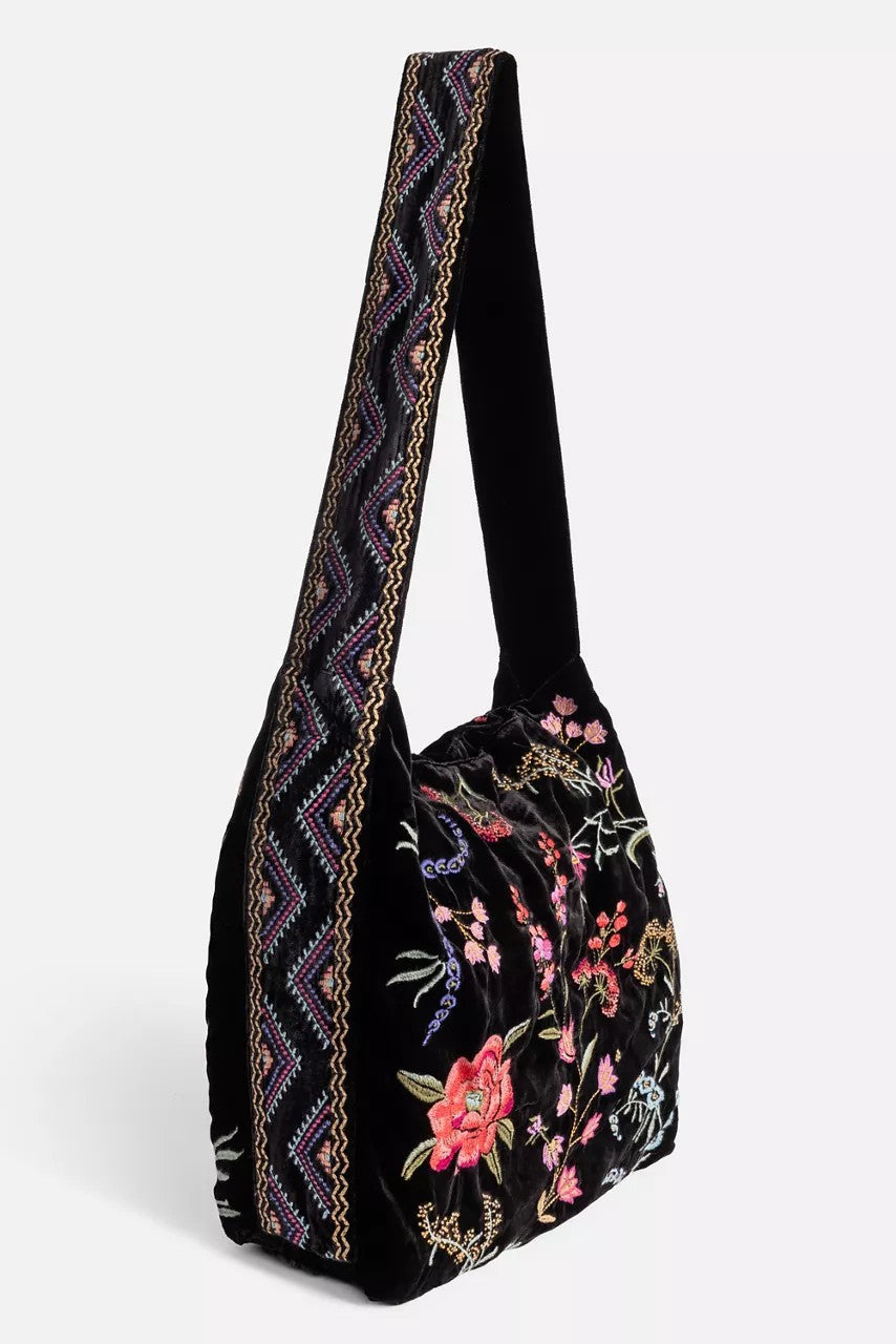 Johnny Was Women VELVET WIDE STRAP TOTE BAG