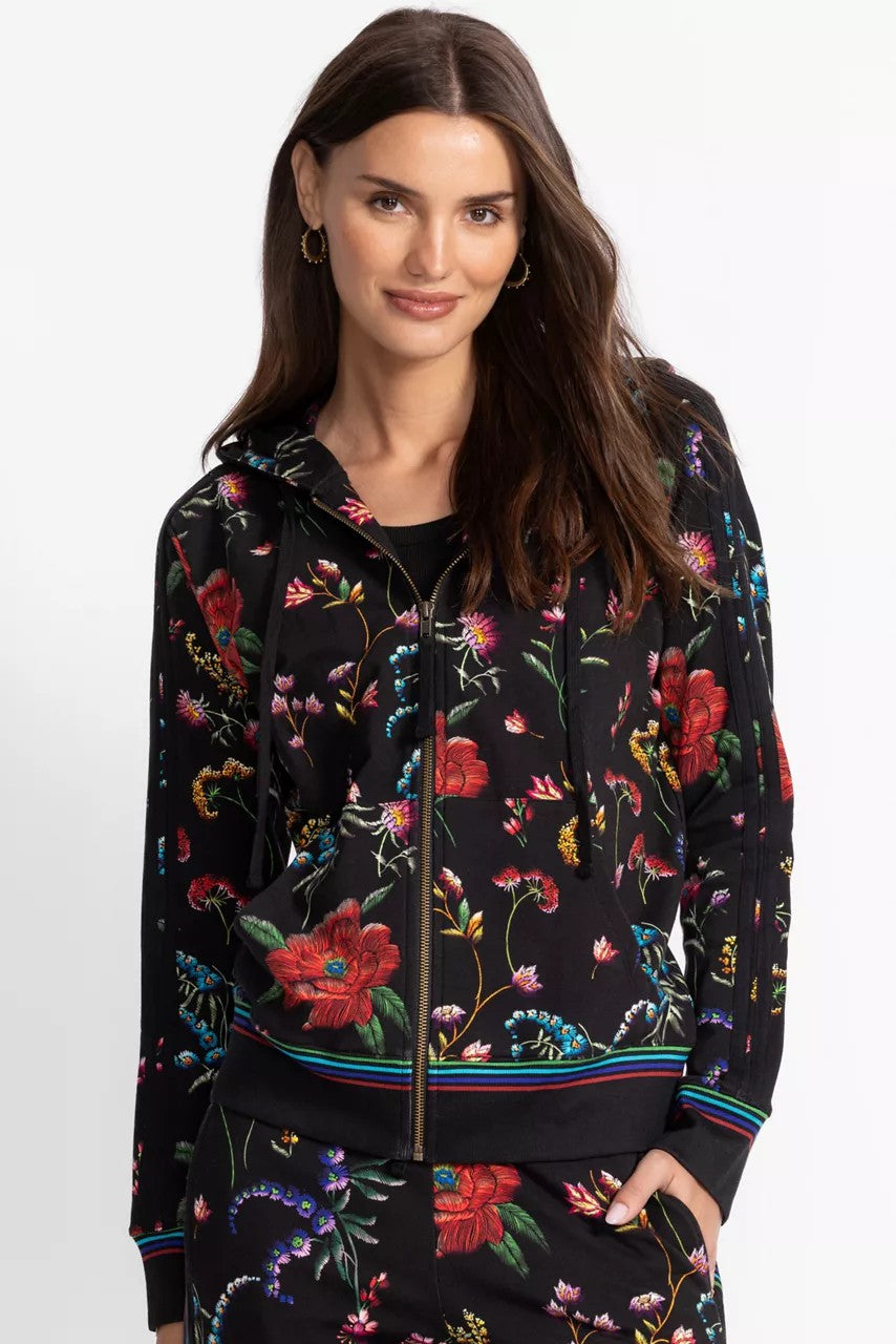 Johnny Was Women BEE ACTIVE ZIP FRONT HOODIE WITH TAPE