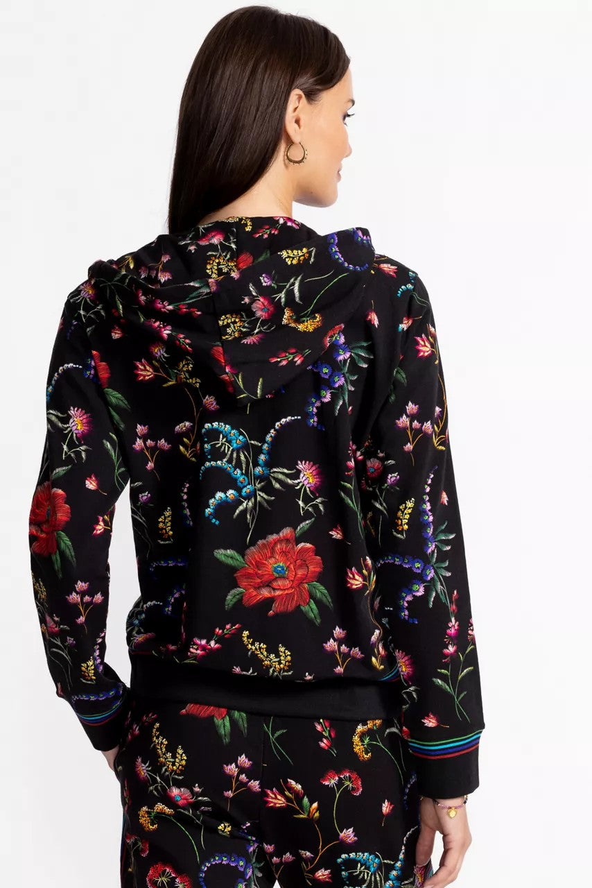 Johnny Was Women BEE ACTIVE ZIP FRONT HOODIE WITH TAPE