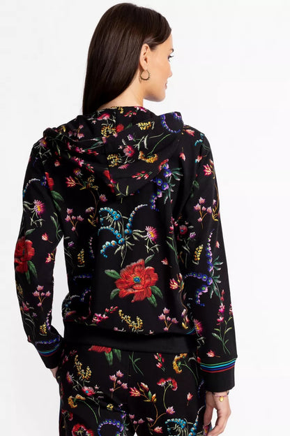 Johnny Was Women BEE ACTIVE ZIP FRONT HOODIE WITH TAPE
