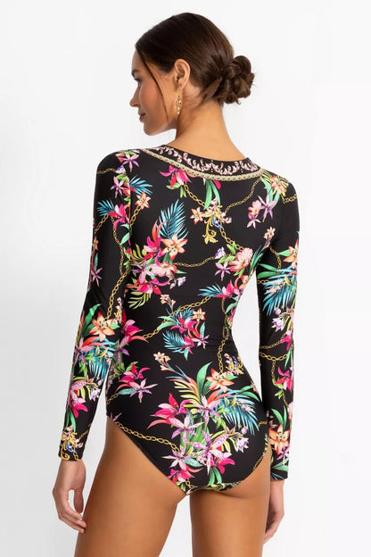 Johnny Was Women MILLER RUCHED WRAP SURF ONE PIECE