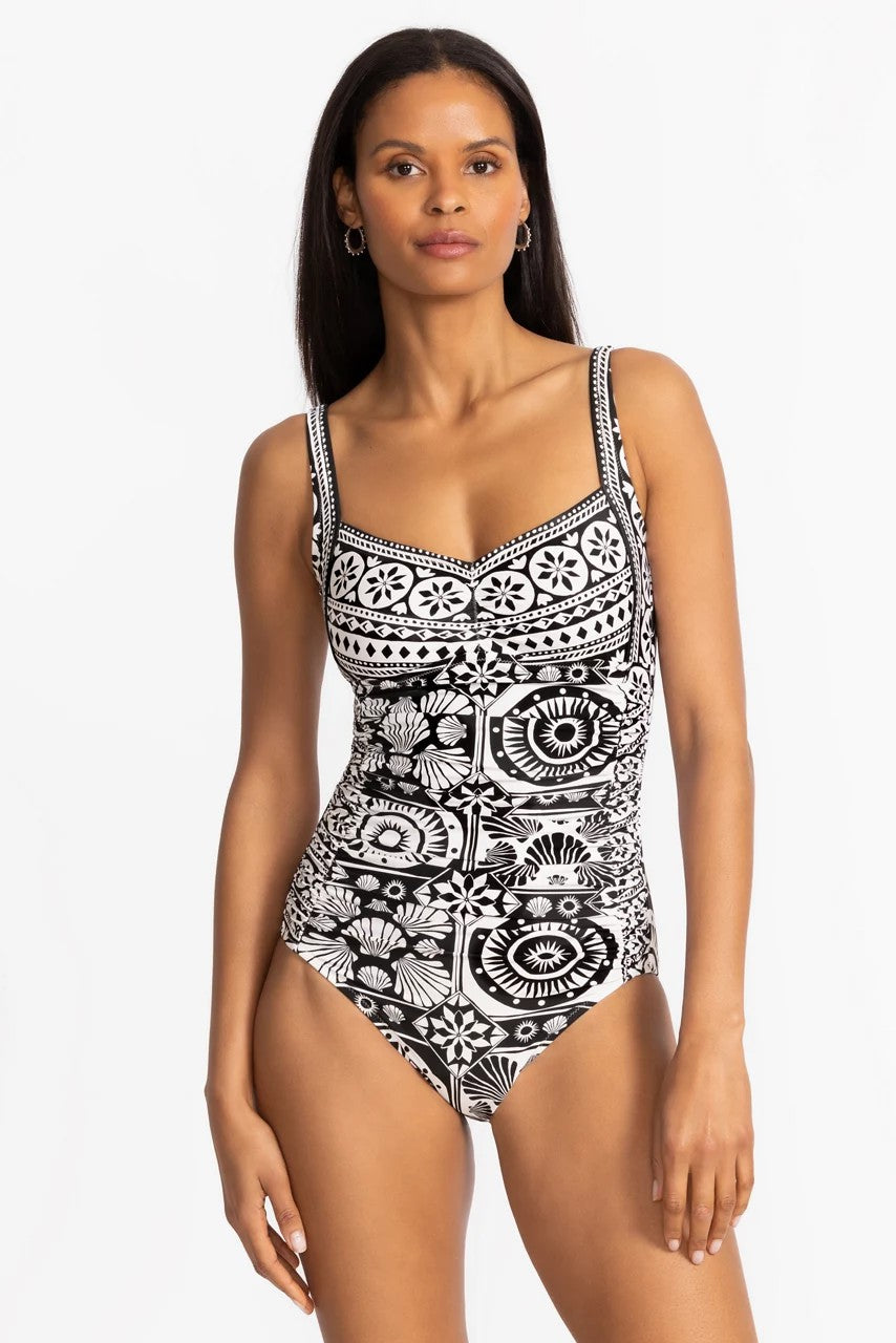 Johnny Was Women MARYSOL SWEETHEART RUCHED ONE PIECE