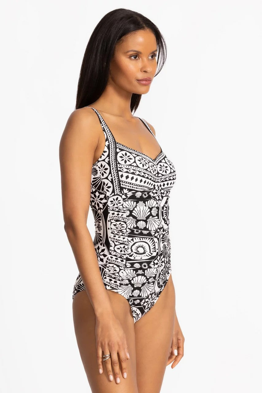 Johnny Was Women MARYSOL SWEETHEART RUCHED ONE PIECE
