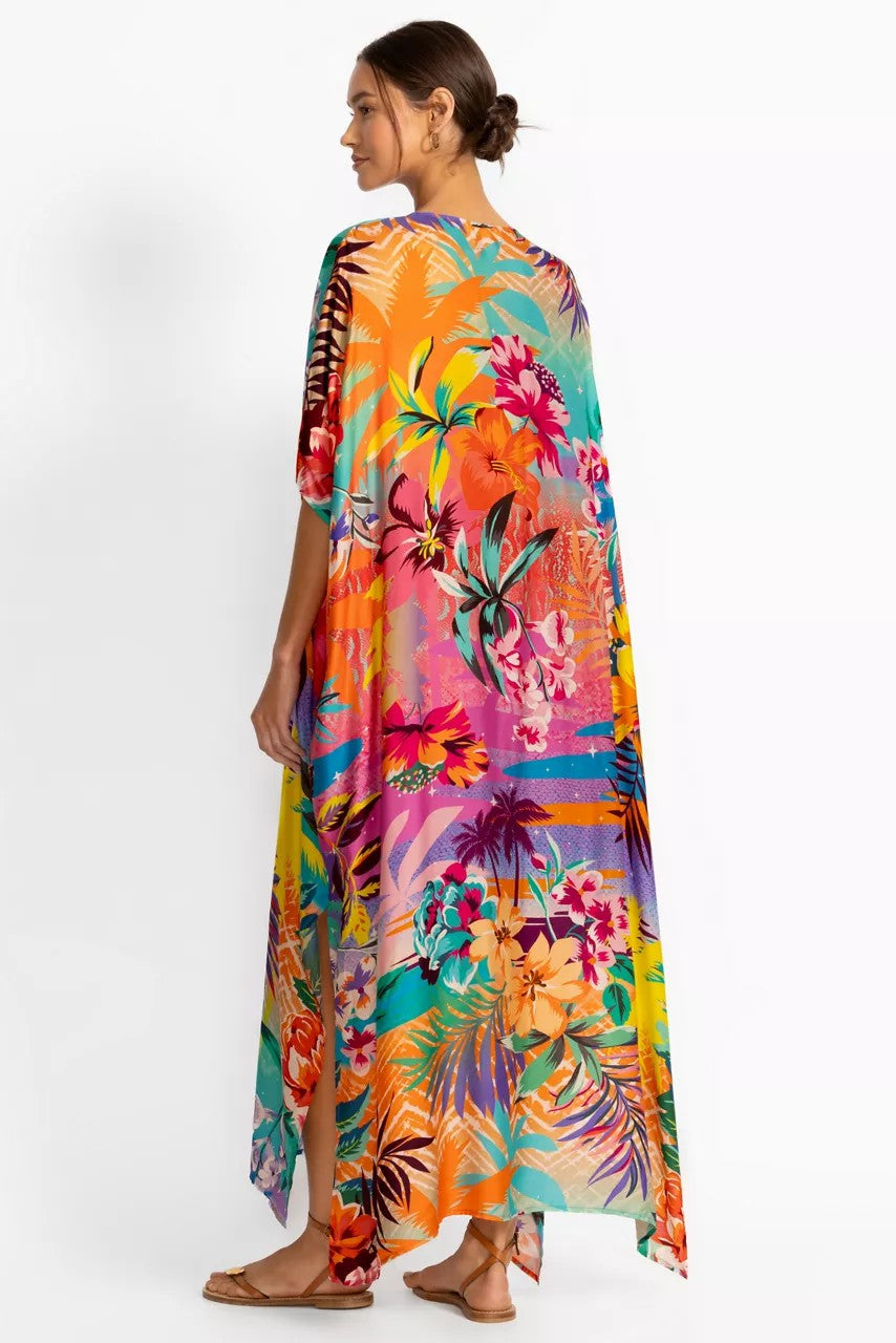 Johnny Was Women ZERU TIE NECK MAXI KAFTAN