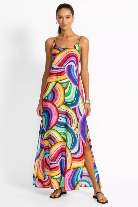 Johnny Was Women ABEL BACK SMOCKING SLIP MAXI DRESS
