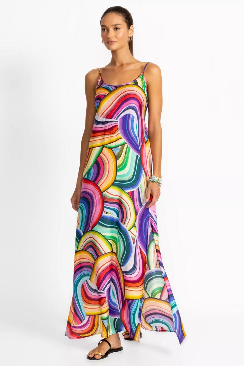 Johnny Was Women ABEL BACK SMOCKING SLIP MAXI DRESS