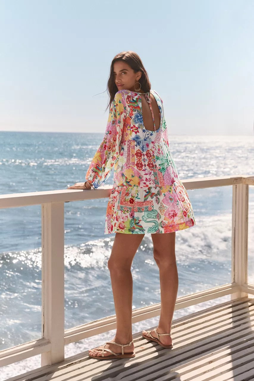 Johnny Was Women PAULA TIERED MINI DRESS