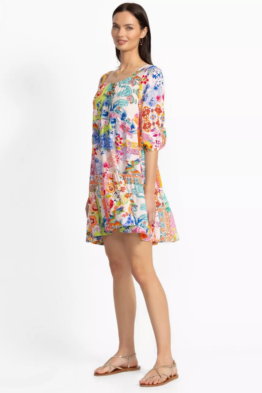 Johnny Was Women PAULA TIERED MINI DRESS