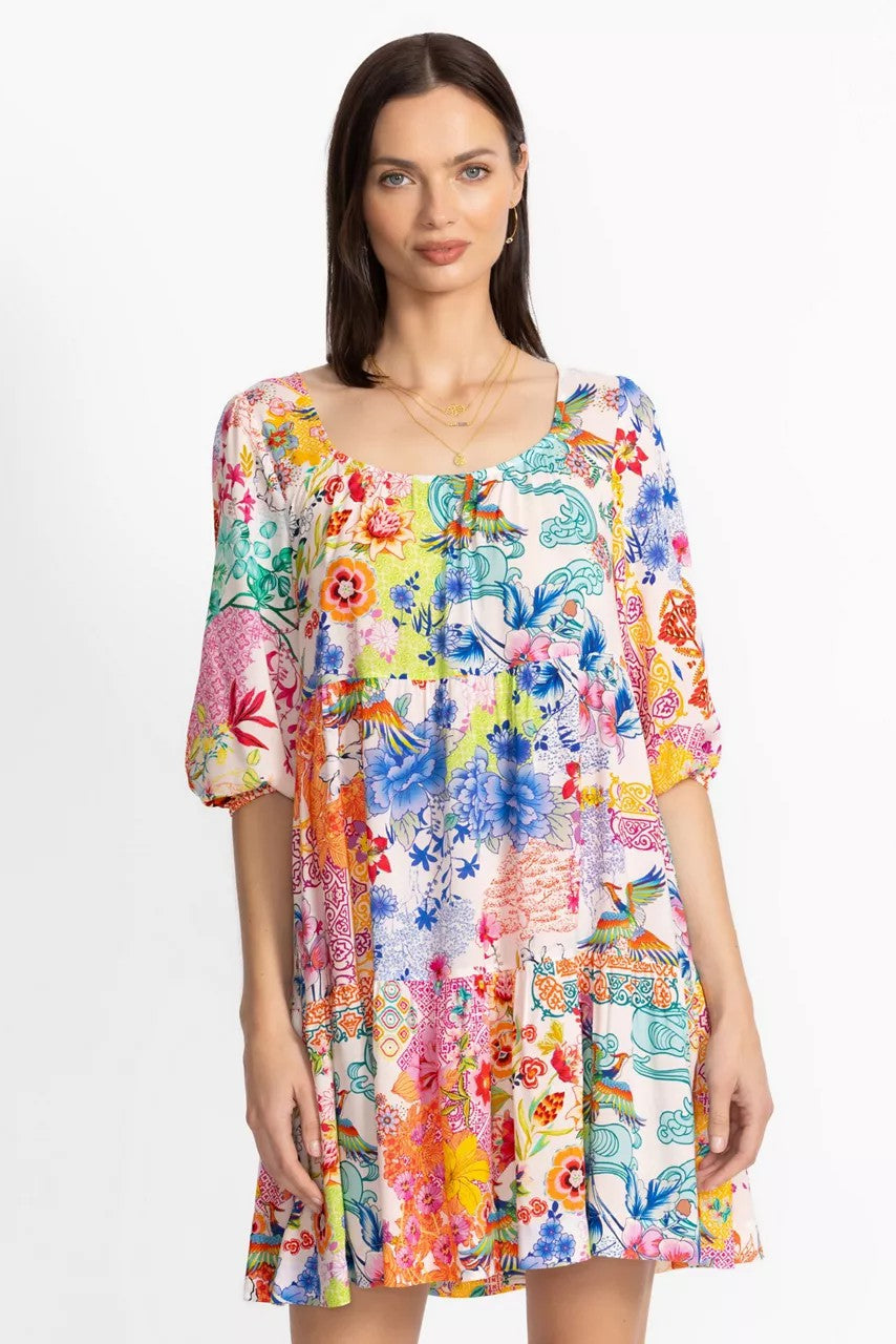 Johnny Was Women PAULA TIERED MINI DRESS