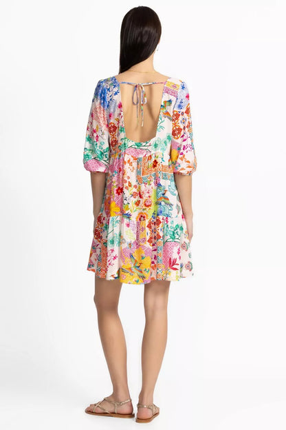 Johnny Was Women PAULA TIERED MINI DRESS
