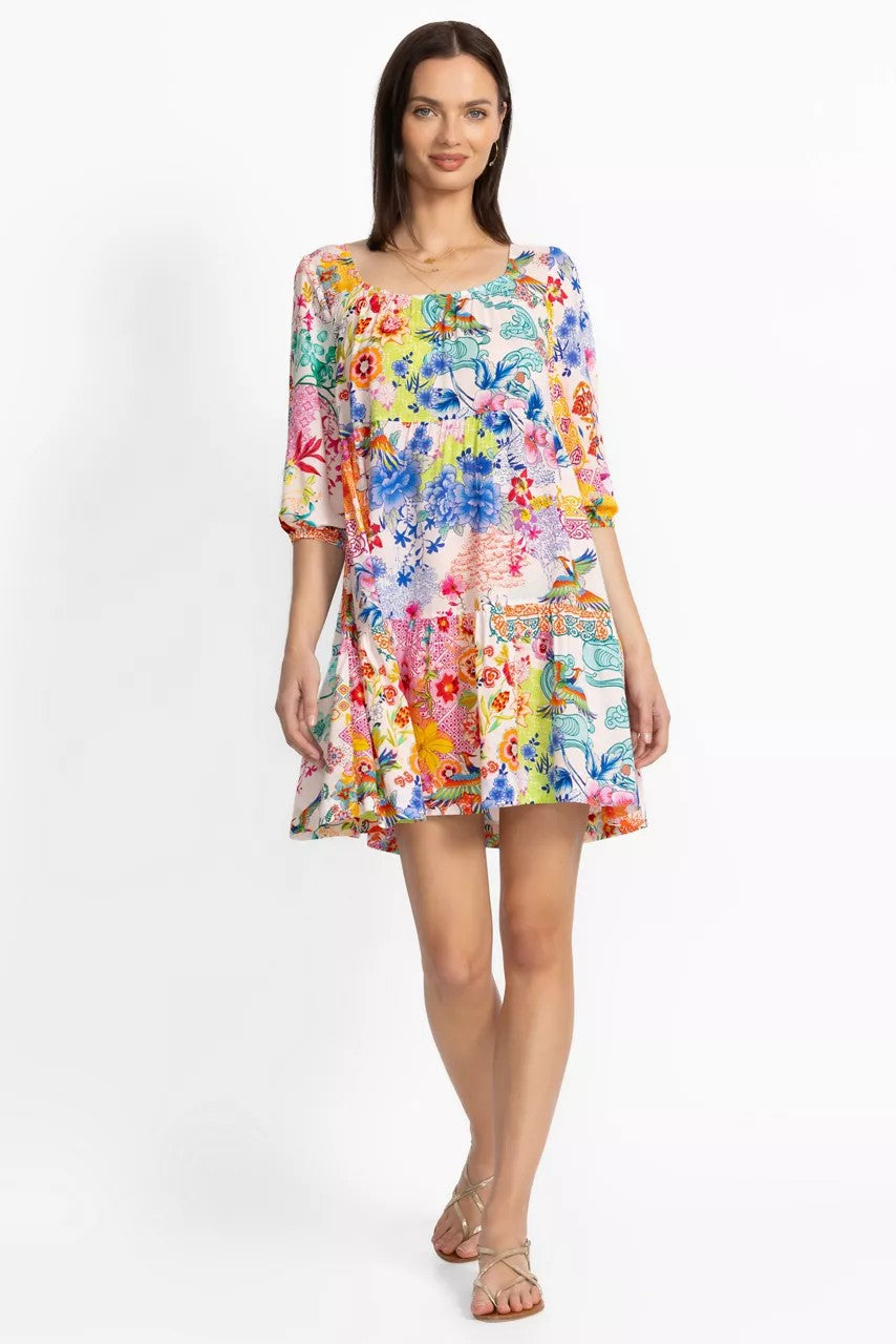 Johnny Was Women PAULA TIERED MINI DRESS