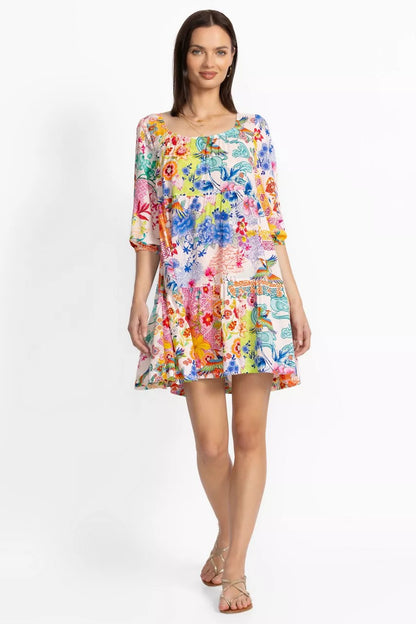 Johnny Was Women PAULA TIERED MINI DRESS