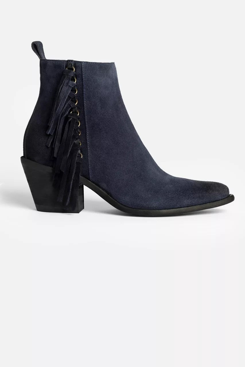 Johnny Was Women FRINGE ITALIAN SUEDE ANKLE BOOT