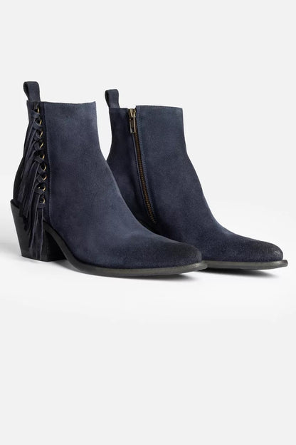 Johnny Was Women FRINGE ITALIAN SUEDE ANKLE BOOT