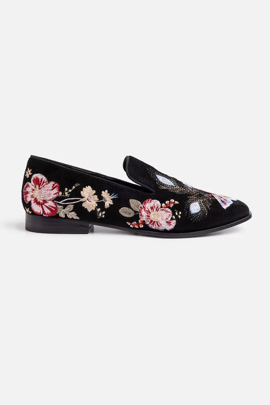 Johnny Was Women FLORRIE EMBROIDERED SMOKING LOAFER