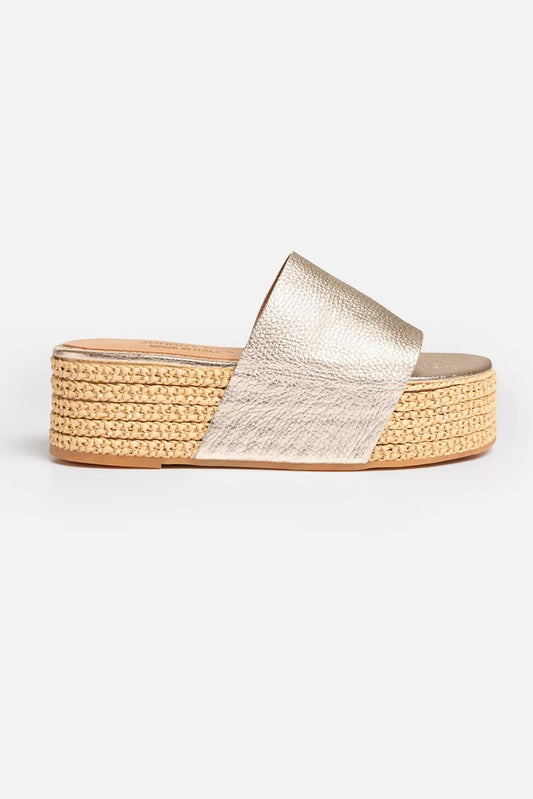 Johnny Was Women RAFFIA PLATFORM SLIDE