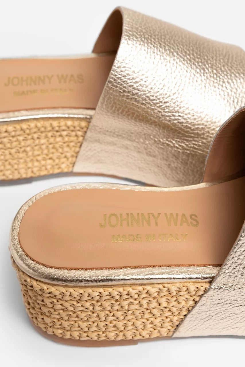 Johnny Was Women RAFFIA PLATFORM SLIDE