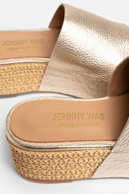 Johnny Was Women RAFFIA PLATFORM SLIDE