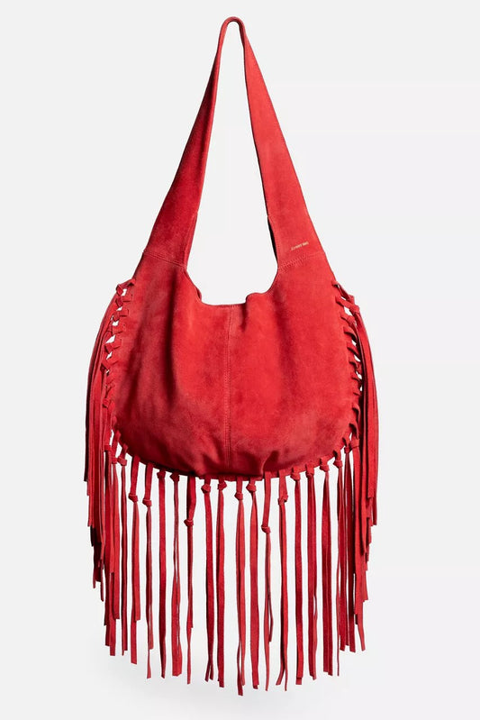 Johnny Was Women WESTERN ITALIAN SUEDE FRINGE BAG