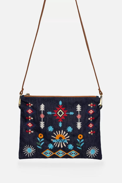 Johnny Was Women DENIM CROSSBODY BAG