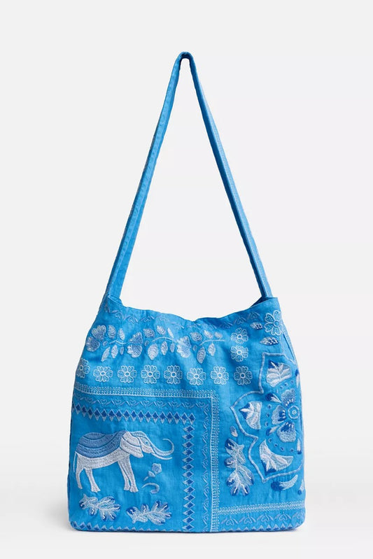 Johnny Was Women WIDE STRAP LINEN TOTE BAG