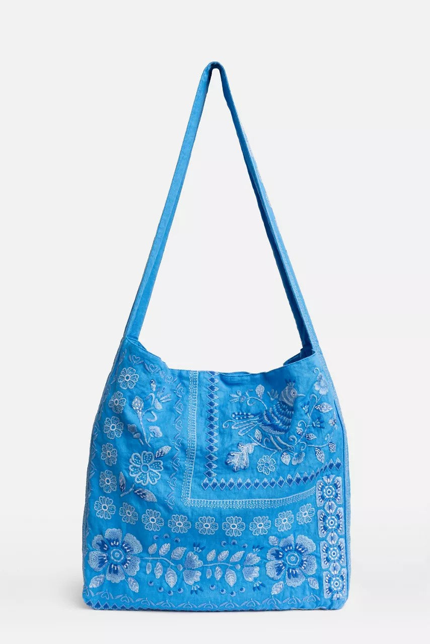 Johnny Was Women WIDE STRAP LINEN TOTE BAG
