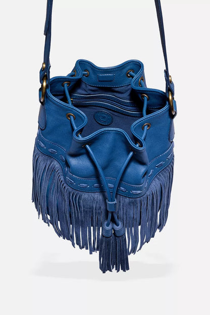 Johnny Was Women ITALIAN LEATHER FRINGE BUCKET BAG