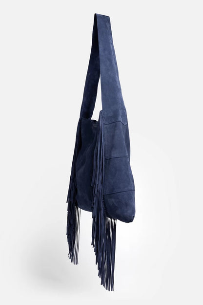Johnny Was Women ITALIAN SUEDE FRINGE HOBO