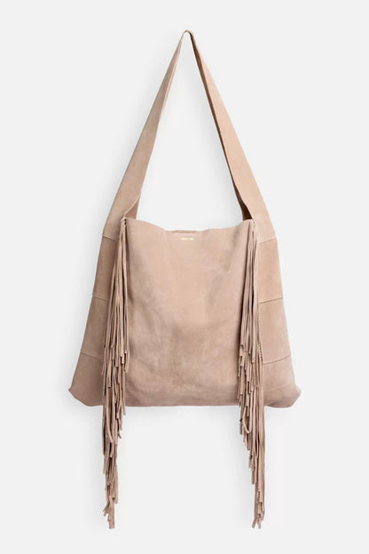Johnny Was Women ITALIAN SUEDE FRINGE HOBO