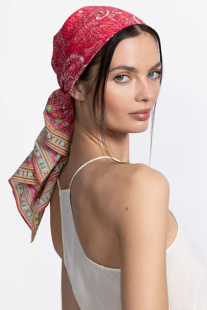 Johnny Was Women DENIM EMBROIDERY HEAD SCARF