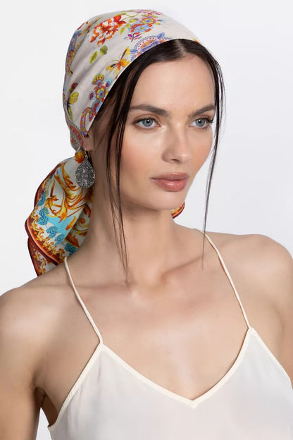 Johnny Was Women SCROLL HEAD SCARF
