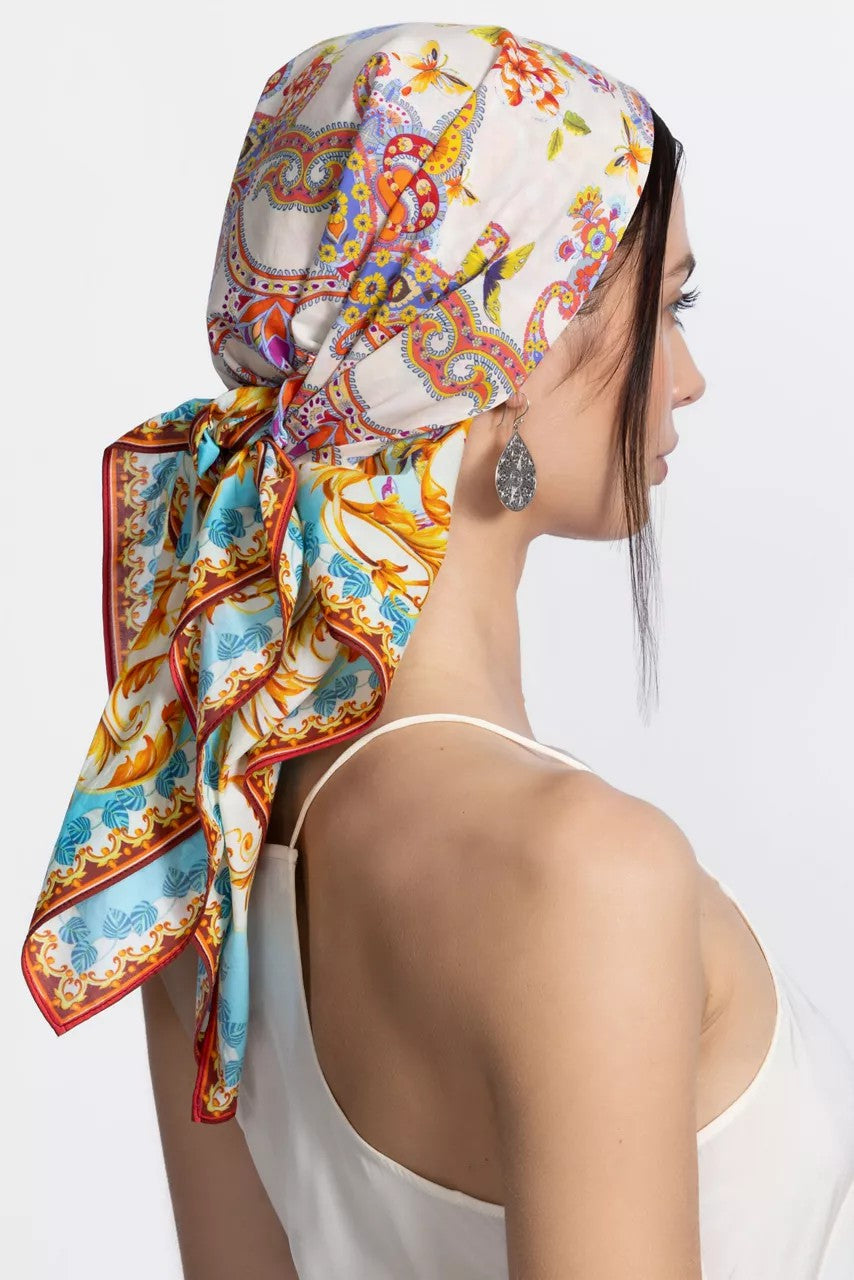 Johnny Was Women SCROLL HEAD SCARF