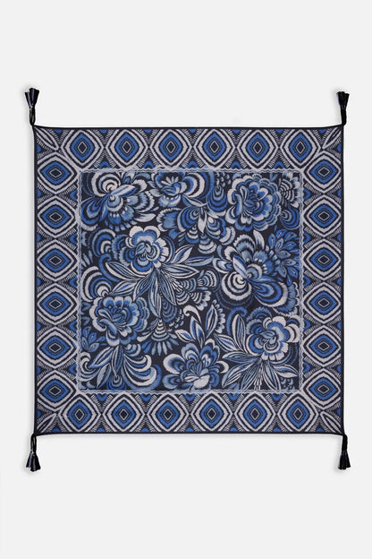 Johnny Was Women FEATHERY FLOWER SILK SCARF