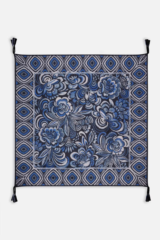 Johnny Was Women FEATHERY FLOWER SILK SCARF