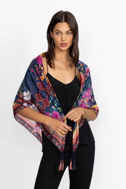 Johnny Was Women DREAMER BLU SILK SCARF