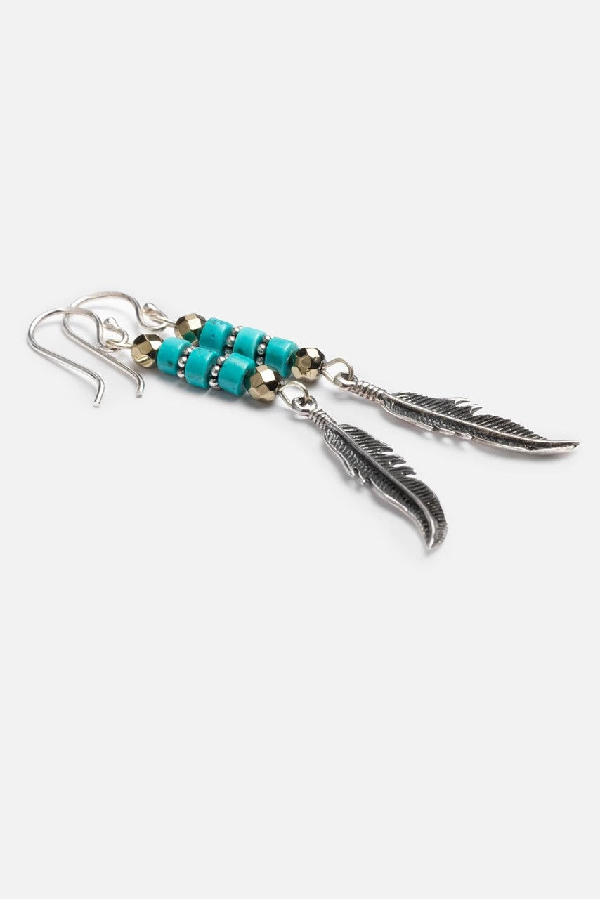 Johnny Was Women SEA FEATHERS DANGLE EARRINGS